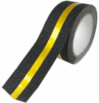 Black & Yellow Reflective Step Edge Anti Slip Tape