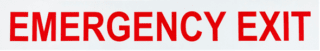 Emergency Exit Red White Reflective